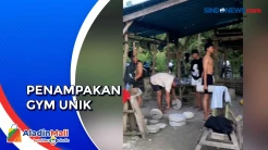 Penampakan Gym dengan Kearifan Lokal di Nusa Penida, Terbuat dari Semen!