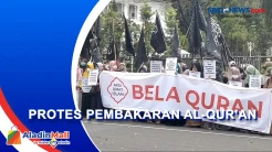 Demonstrasi Massa di Gedung Sate Bandung Kutuk Pembakaran Al-Quran di Swedia