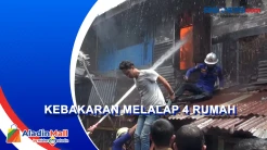 Diduga Korsleting, 4 Rumah di Medan Ludes Terbakar