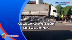 Truk Kecelakaan di Tol Japek, Ikan Segar Berserakan di Jalan