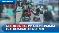 Pria Berbaju Loreng yang Tendang Pemotor Ibu-Ibu dan  Anaknya Diburu TNI