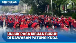 May Day, Ribuan Buruh Berunjuk Rasa di Kawasan Patung Kuda
