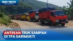 Sopir Harus Menginap Akibat Alat Berat di TPA Sarimukti Rusak