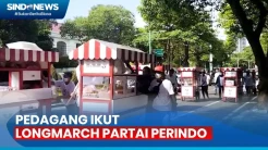 Aneka Jajanan Gratis dalam Aksi Longmarch Partai Perindo ke KPU