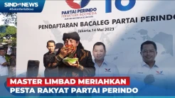 Aksi Magician Master Limbad Makan Cabai di Pesta Rakyat Kader Partai Perindo