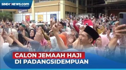 Isak Tangis Haru Iringi Pemberangkatan Jemaah Calon Haji di Padangsidempuan
