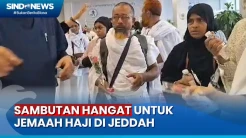 Jemaah Disambut Hangat dengan Bunga, Kurma dan Air Zamzam saat Tiba di Terminal Haji Jeddah