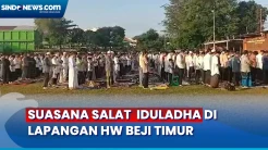 Suasana Pelaksanaan Salat Iduladha 1444 H di Lapangan HW Beji Timur Depok