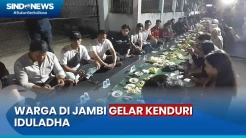 Ratusan Warga di Jambi Makan Daging Kurban di Sepanjang Jalan
