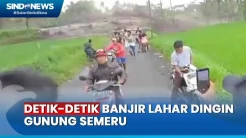 Viral! Hendak Selamatkan Motor, Remaja Nyaris Terseret Banjir Lahar Dingin Gunung Semeru
