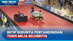 Seru! Pertandingan Tenis Meja Selebritis di GOR UNJ, Rizky Billar Bungkam Aldi Taher