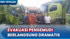 3 Truk Fuso Tabrakan Beruntun di Jambi, Pengemudi Terjepit