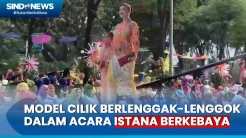 Aksi Model Cilik saat Kenakan Kebaya Encim Warna-warni di Acara Istana Kebaya