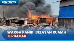 Belasan Rumah Terbakar Hebat  di Komplek Pengasinan Muara Angke