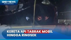 Mobil Tertabrak Kereta Api Sejauh 10 Meter di Perlintasan Rel Tanpa Palang Pintu