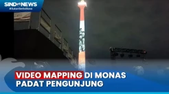 Suguhkan Pembacaan Teks Proklamasi, Acara Video Mapping di Monas Padat Pengunjung