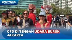 Warga Jakarta Tetap Padati CFD di Bundaran HI Meski Polusi Udara Buruk