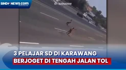 3 Pelajar SD di Karawang Berjoget di Tengah Jalan TOL Jagorawi
