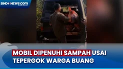 Warga Penuhi Mobil Pelaku dengan Sampah Usai Tepergok Buang Sampah di Jalanan Desa
