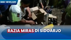 Satpol PP Sidoarjo Razia Ratusan Botol Miras