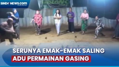Keseruan Emak-emak Saling Adu Keterampilan Bermain Gasing