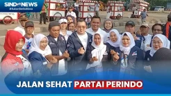 Minggu Pagi, Ratusan Warga Ikuti Jalan Sehat Partai Perindo di Jalan Yos Sudarso