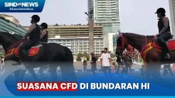 Suasana Ramainya Car Free Day di Bundaran HI Jakpus Minggu Pagi