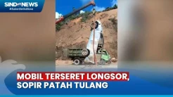Terseret Longsoran Tebing di Madina, Minibus Terbalik di Dasar Jurang
