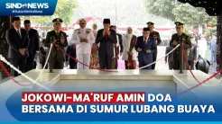Momen Presiden Jokowi dan Wapres Maruf Amin Berdoa di Sumur Lubang Buaya