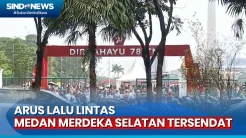 Arus Lalin Monas Tersendat, Warga Antusias Saksikan Peringatan HUT TNI ke-78