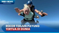 Rekor Dunia Terjun Payung Tertua Dipecahkan Nenek Berusia 104 Tahun