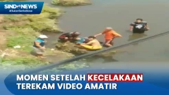 Laka Beruntun di Jembatan Kalipelus, Pemotor Terpelanting Masuk Sungai