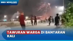 Diduga Saling Ejek, 2 Kelompok Warga Tawuran di Bantaran Kali
