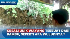 Perajin di Tuban, Jawa Timur Membuat Wayang dari Anyaman Bambu untuk Peringati Hari Wayang Sedunia