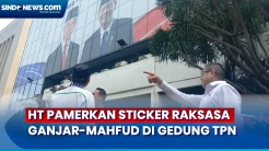 HT Pamerkan Sticker Raksasa Ganjar-Mahfud di Gedung TPN
