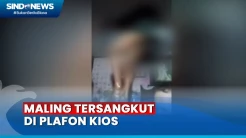 Tersangkut di Plafon Kios yang Dibobol, Maling Minta Dievakuasi