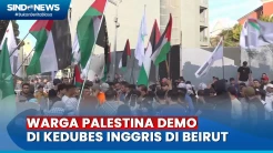 Demo Warga di Beirut Memprotes Dukungan Inggris Terhadap Agrasi Militer Israel