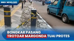 Pemkot Depok Banjir Kritik, Bongkar Pasang Trotoar Jalan Margonda