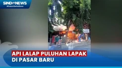 33 Lapak di Pasar Baru Gresik Hangus Terbakar, Pedagang dan Warga Panik