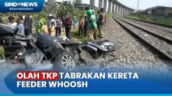 Tabrakan Kereta Feeder Whoosh dengan Minibus, Polisi Olah TKP di Bandung Barat