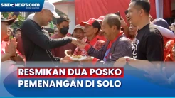 Momen Ganjar Resmikan Posko Pemenangan Ganjar-Mahfud di Pasar Kliwon dan Banjarsari
