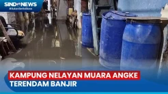 Permukiman Warga di Kampung Nelayan Muara Angke Terendam Banjir Rob