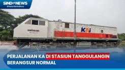 Perjalanan Kereta Api di Stasiun Tanggulangin Sidoarjo Berangsur Normal