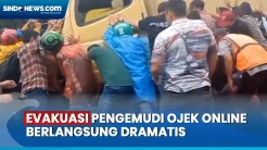 Pengemudi Ojek Online Tersangkut di Kolong Truk, Evakuasi Berlangsung Dramatis