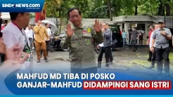 Didampingi Sang Istri, Mahfud MD Tiba di Posko Ganjar-Mahfud Jelang Debat Cawapres