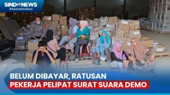 Ratusan Pekerja Pelipat Surat Suara Unjuk Rasa karena Belum Dibayar di Medan