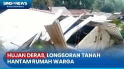 Akibat Hujan Deras, Tanah di Bukit Longsor dan Hantam Rumah Warga