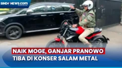 Naiki Moge Berwarna Hitam-Merah, Ganjar Pranowo Tiba di Konser Salam Metal Ganjar-Mahfud