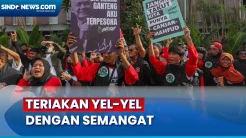 Pendukung Ganjar-Mahfud Tiba di Lokasi Debat, Teriakan Yel-Yel dengan Semangat