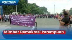 Ratusan Perempuan Gelar Aksi di Monas Tolak Ketidaknetralan Presiden Jokowi dalam Pemilu